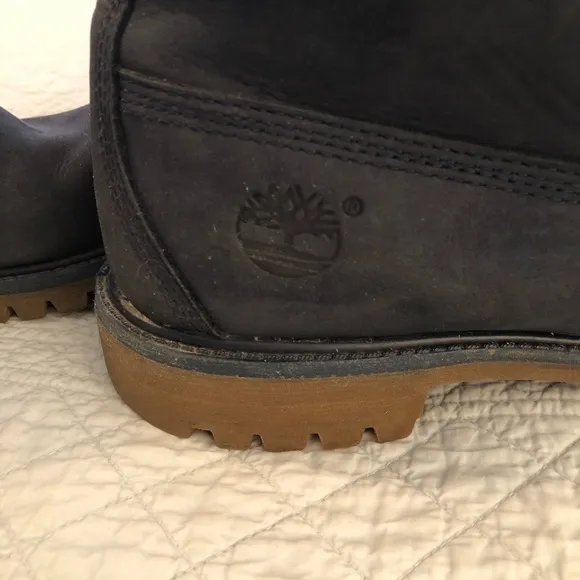 Timberland nubuck 6” Premium dark blue boots. Men’s size 11 1/2.