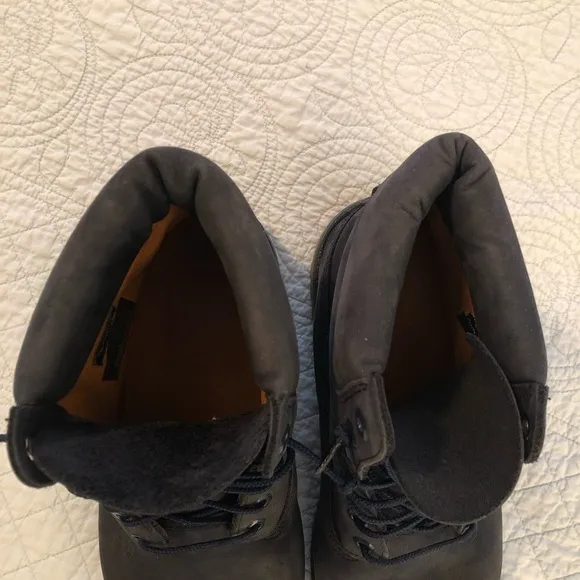 Timberland nubuck 6” Premium dark blue boots. Men’s size 11 1/2.