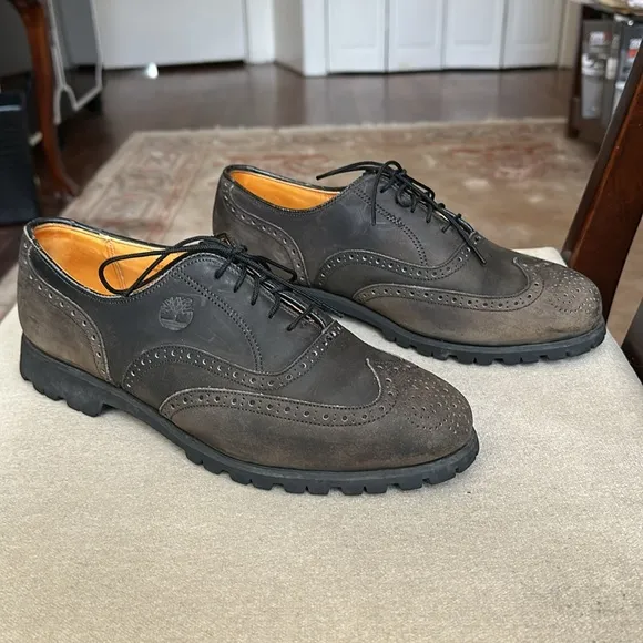 Timberland Oxford Wingtip Brogue Shoes Men's 8M Waterproof Made in USA