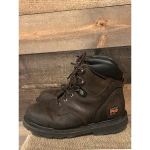 Timberland Pro 6&quot; Pit Boss Men US Sz 9.5 Work Boots Steel Toe 33034 Brown