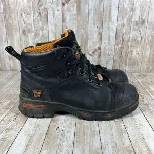 TIMBERLAND PRO 'Endurance' 6&quot; Steel Toe Black‎ Leather Boots. Sz 10.5