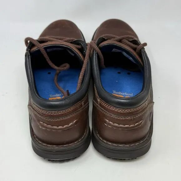 Timberland Pro Gladstone ESD Steel Toe Work Shoes Mens 9 M Brown Leather Lace Up