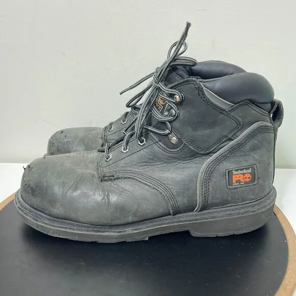 Timberland Pro Pit Boss 6&quot; Steel Toe Work Boot Black Men's Size 13 M
