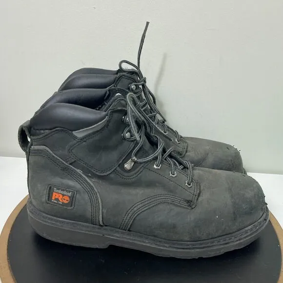 Timberland Pro Pit Boss 6&quot; Steel Toe Work Boot Black Men's Size 13 M