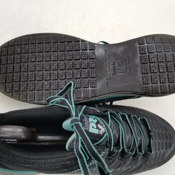 Timberland Pro Steel Toe Black Work Shoes  Womans A3559    Sz 7.5