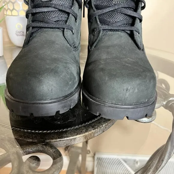 Timberland Womens Boots Waterproof Size 9.5 M Black Nubuck Linden Woods 6”‎
