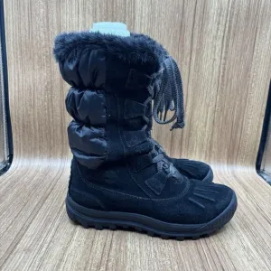 Timberland Women's EarthKeepers Mt Holly Winter Snow Duck Boots Black Suede 7.5