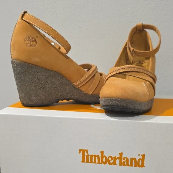 Timberland Women's Earthkeepers Tan Wedge Shoes