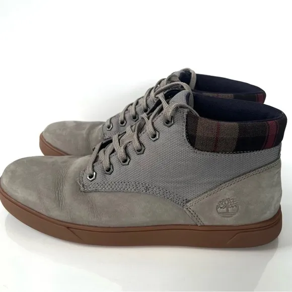 Timberlands men’s plaid flannel ankle suede boots