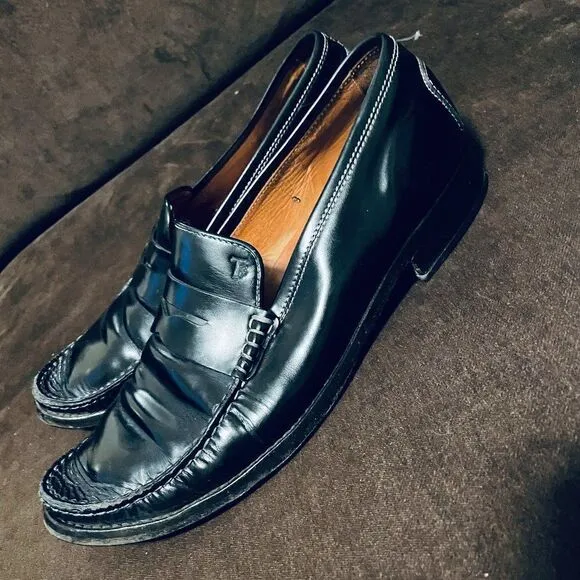 TOD's Mens Black Loafer Driving Shoes Mens size 10 US 43 EUR 9 UK non slip soles