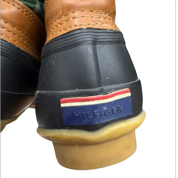 Tommy Hilfiger Arcadia Green Multi Plaid Winter Boots NWOT