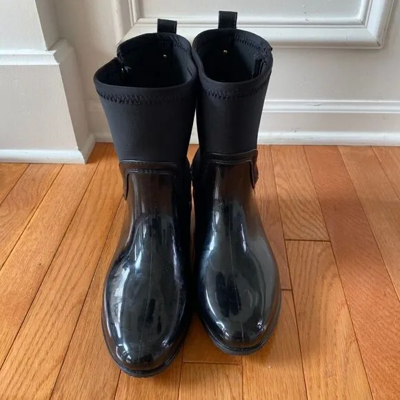 Tommy Hilfiger Womens Frills Rain Boot Zip 8