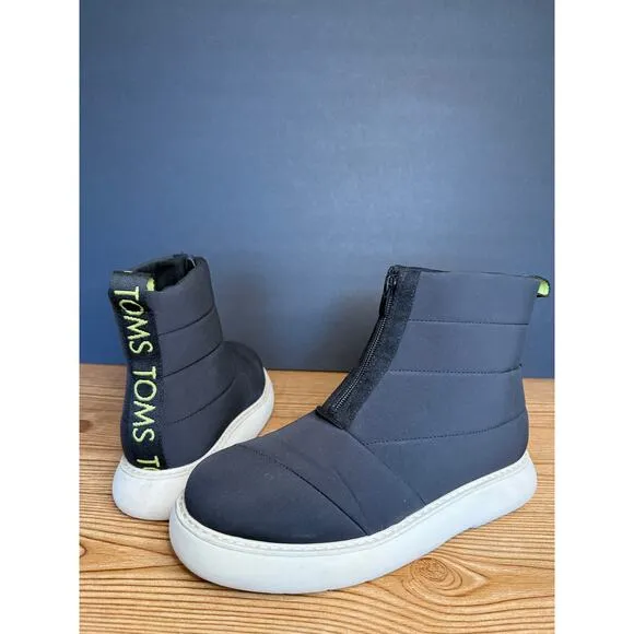 Toms Black Repreve Alpargata Mallow Puffer Boots Womens 9 Rain Boots Snow Boots
