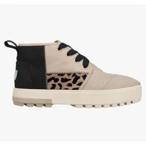 Toms Botas Lug Multi Flocked Leopard Patchwork Boots, Women’s Size 9.5