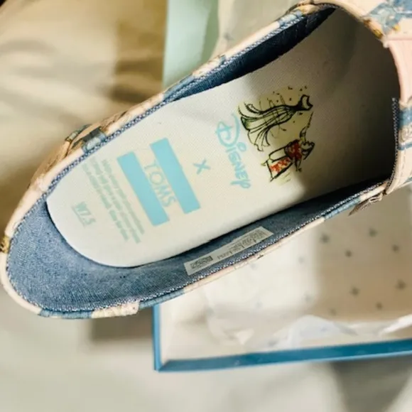 TOMS X Disney Limited Edition Sleeping Beauty Slip On Shoes