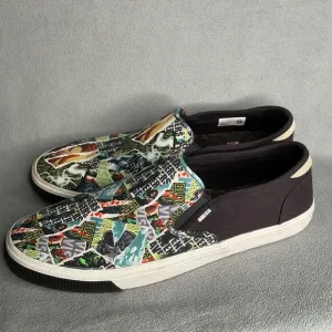 Toms X Marvel Avengers Baja Mens Slip On Shoes Limited Edition Black Sz 14