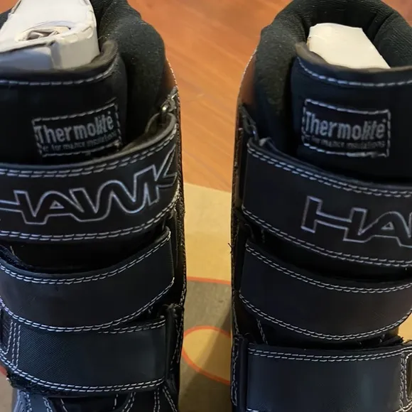 Tony Hawk Thermolite Black Winter Snow Boots ~ Youth Size 2