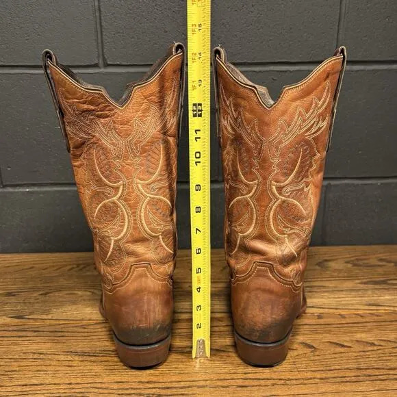 Tony Lama Black Label Brown Leather Western Boots Men’s 9.5 USA