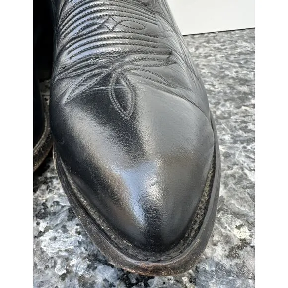 Tony Lama Black Stallion Cowboy Wedyern Biker Boots Men’s Size 11.5