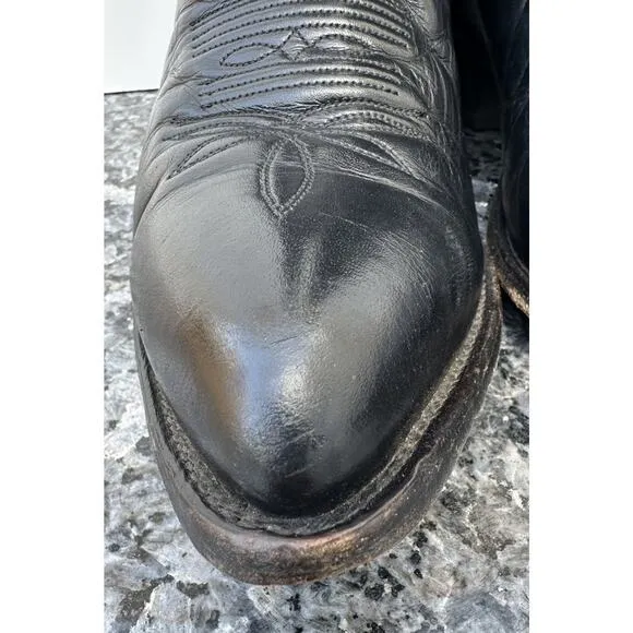 Tony Lama Black Stallion Cowboy Wedyern Biker Boots Men’s Size 11.5