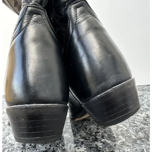 Tony Lama Black Stallion Cowboy Wedyern Biker Boots Men’s Size 11.5