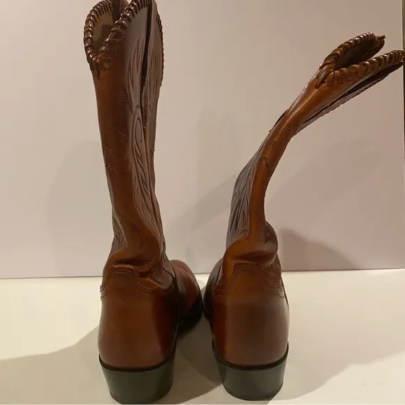 Tony Lama Boots Men’s 10.5 Brown VM2839 Cowboy Western Leather Made in Mexico