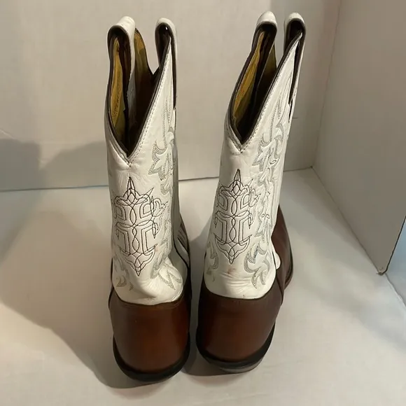 Tony Lama cross leather boots 10B