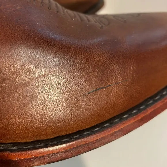 Tony Lama cross leather boots 10B