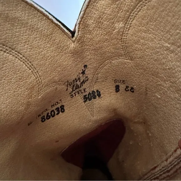 Tony Lama Men’s Cowboy Boots Size 8