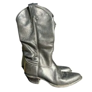 Tony Lama Western Boots, cowgirl boots, black leather, women’s size 6