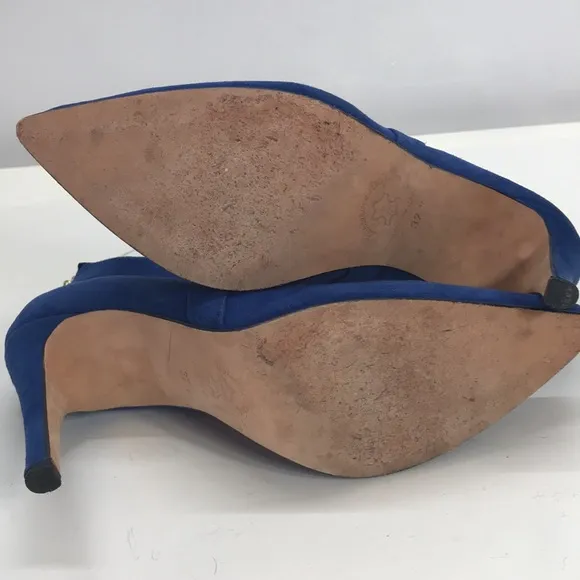 Tori Soudan Collection Italian Blue Suede Shoes