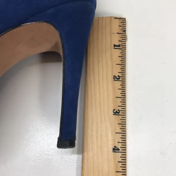 Tori Soudan Collection Italian Blue Suede Shoes