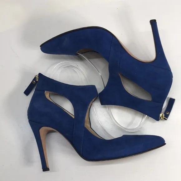 Tori Soudan Collection Italian Blue Suede Shoes
