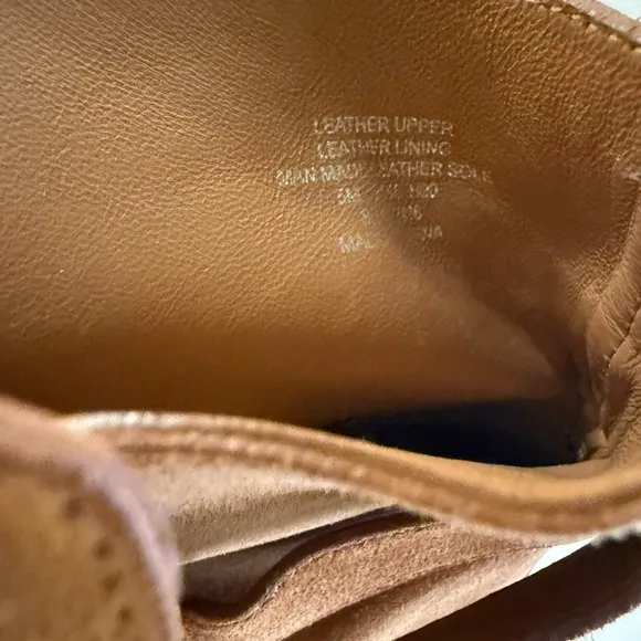 Tory Burch Brooke Ankle Bootie Natural Suede Tan Riding Booties Women Size 5