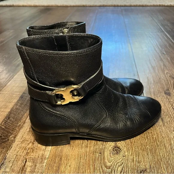 Tory Burch Gemini Link Black Boots Women’s Size 7.5