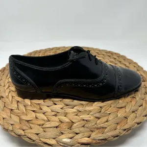 Tory Burch Haverford Cap Toe Oxford Shoes Black Size 6.5