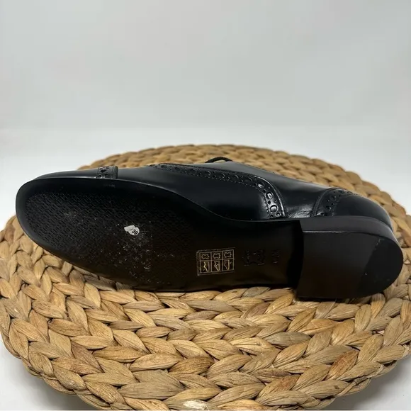 Tory Burch Haverford Cap Toe Oxford Shoes Black Size 6.5