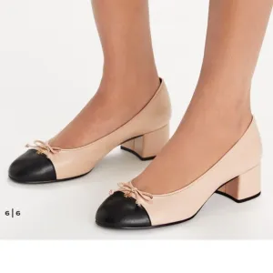 Tory Burch Size 11 Cap-Toe 2 Inch Heel Pump Black Size 10 Tan Beige Gold Logo TT
