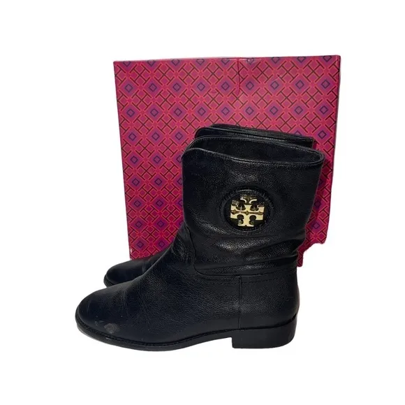 Tory Burch Women Leather Boots Size 7.5