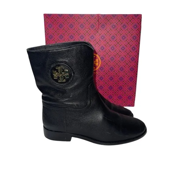 Tory Burch Women Leather Boots Size 7.5