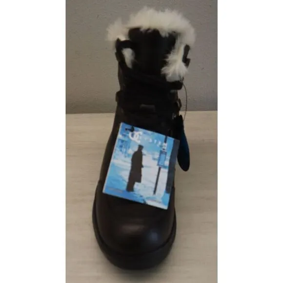 Tundra Women's Sz 36 US 5.5 Brown Lucania Faux Fur Lined Leather Snow Boots