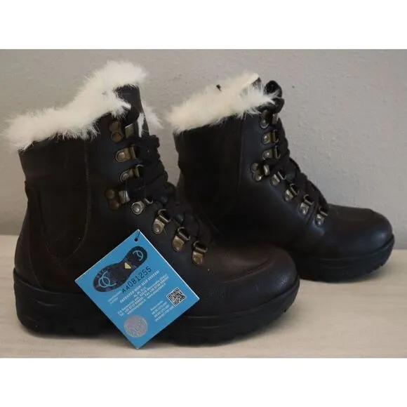 Tundra Women's Sz 36 US 5.5 Brown Lucania Faux Fur Lined Leather Snow Boots