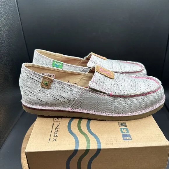 Twisted X Breast Cancer Casual Loafers Womens Size 9.5 M Slip On Shoes Pink