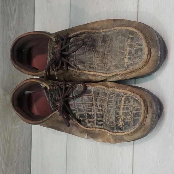 Twisted X Mens Steel Toe Moccasin Driving Shoes sz 13M
