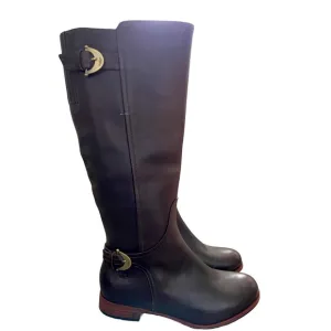 Ugg Amberlee Equestrian Leather Tall Riding Boots Buckles Brown Women Size 8 New