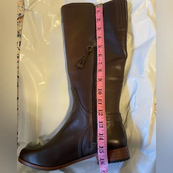Ugg Amberlee Equestrian Leather Tall Riding Boots Buckles Brown Women Size 8 New