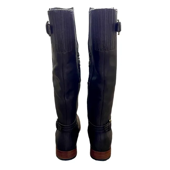 Ugg Amberlee Equestrian Leather Tall Riding Boots Buckles Brown Women Size 8 New