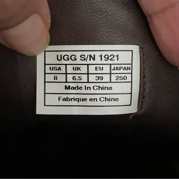 Ugg Amberlee Equestrian Leather Tall Riding Boots Buckles Brown Women Size 8 New