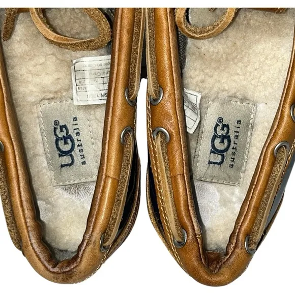 UGG Australia Ashdale Slip On Waterproof Duck Shoes Women’s Size 8 Blue Loafers