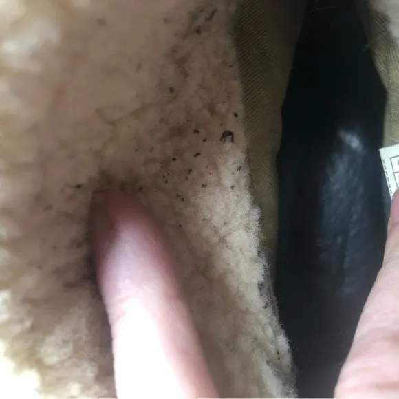 Ugg Australia Lynnea Leather Sheering black Clog Boot Size 7